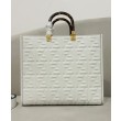 Fendi borsa tote media con motivo Sunshine FF 8BH386 crema