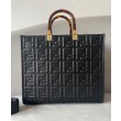 Fendi borsa tote media con motivo Sunshine FF 8BH386 nera