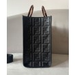 Fendi borsa tote media con motivo Sunshine FF 8BH386 nera