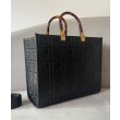 Fendi borsa tote media con motivo Sunshine FF 8BH386 nera