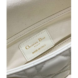 Christian Dior Small Lady D-Joy Bag Latte Patent Cannage Calfskin Cream