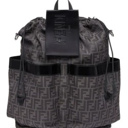 Miglior Prezzo Zaino jacquard Fendi con coulisse FF 7VZ056 Nero Replica