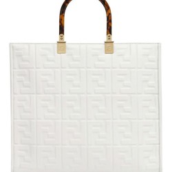 Miglior Prezzo Fendi borsa tote media con motivo Sunshine FF 8BH386 crema Replica