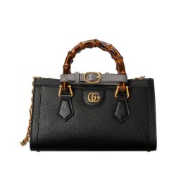 Borse Firmate Replica a tracolla piccola Gucci Diana 735153 nera