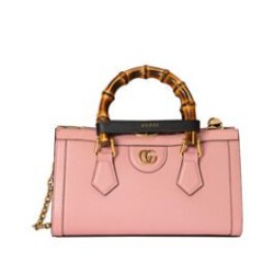Miglior Prezzo Dettagli perfetti Replica Perfetta a tracolla piccola Gucci Diana 735153 Rosa 