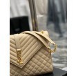 Imitazione Borsa a busta grande YSL Saint Laurent Mix Matelasse Albicocca 31cm
