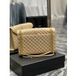 Imitazione Borsa a busta grande YSL Saint Laurent Mix Matelasse Albicocca 31cm