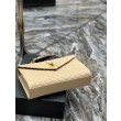 Imitazione Borsa a busta grande YSL Saint Laurent Mix Matelasse Albicocca 31cm