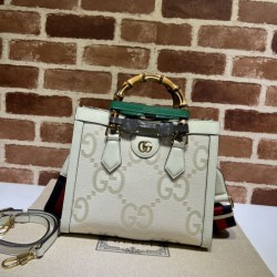 Imitazione Borse Firmate Replica tote piccola Gucci Diana 702721 Bianca