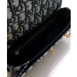 Imitazione Christian Dior 30 Montaigne Avenue Bag Box pelle di vitello blu scuro
