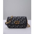 Imitazione Christian Dior 30 Montaigne Avenue Bag Box pelle di vitello blu scuro