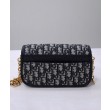 Imitazione Christian Dior 30 Montaigne Avenue Bag Box pelle di vitello blu scuro