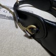 Mini borsa a forma di mezzaluna Gucci GG Marmont 699514 nera
