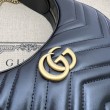 Mini borsa a forma di mezzaluna Gucci GG Marmont 699514 nera