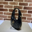 Mini borsa a forma di mezzaluna Gucci GG Marmont 699514 nera