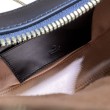 Mini borsa a forma di mezzaluna Gucci GG Marmont 699514 nera