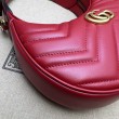 Mini borsa a forma di mezzaluna Gucci GG Marmont 699514 rossa