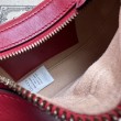 Mini borsa a forma di mezzaluna Gucci GG Marmont 699514 rossa