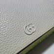 Pari all'originale replica Portafoglio con catena Gucci GG Marmont 497985 Bianco