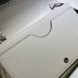 Pari all'originale replica Portafoglio con catena Gucci GG Marmont 497985 Bianco