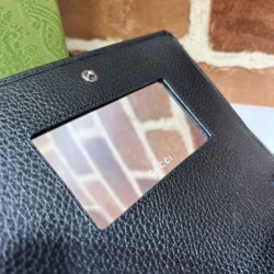 Qualità superiore replica Portafoglio con catena Gucci GG Marmont 497985 Nero