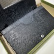 Qualità superiore replica Portafoglio con catena Gucci GG Marmont 497985 Nero