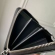 Qualità superiore replica Portafoglio LV Zippy Mahina M61867 Nero