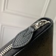 Qualità superiore replica Portafoglio LV Zippy Mahina M61867 Nero
