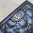 Alta gamma replica Portafoglio zip around Gucci GG Matelassé 723784 Nero