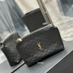 Miglior Prezzo Dettagli perfetti Astuccio cosmetico con cerniera YSL Saint Laurent Gaby 23 cm nero Replica