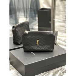Dettagli perfetti Astuccio cosmetico con cerniera YSL Saint Laurent Gaby 23 cm nero