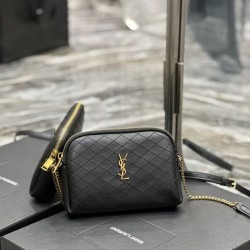 Sito Replica YSL Saint Laurent Gaby Qualità premium Borse con cerniera nera 18 cm imitazioni Miglior Prezzo YSL Saint Laurent Gaby Qualità premium Borse Replica con cerniera nera 18 cm