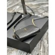 YSL Saint Laurent Gaby Qualità premium Borse Replica con cerniera nera 18 cm