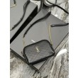 YSL Saint Laurent Gaby Qualità premium Borse Replica con cerniera nera 18 cm