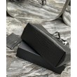 YSL Saint Laurent Shopping Tote Bag Pelle Stampa Coccodrillo Nera