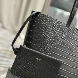 Sito Replica YSL Saint Laurent Shopping Tote Bag Pelle Stampa Coccodrillo Nera imitazioni Miglior Prezzo YSL Saint Laurent Shopping Tote Bag Pelle Stampa Coccodrillo Nera Replica