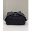 Zaino jacquard Fendi con coulisse FF 7VZ056 Nero