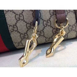 Riproduzione Fedele Ophidia GG borsa media con manico 524537 Caffè scuro imitazioni Replica Alta Qualità Ophidia GG borsa media con manico 524537 Caffè scuro