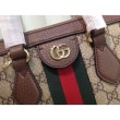 Ophidia GG borsa media con manico 524537 Caffè scuro