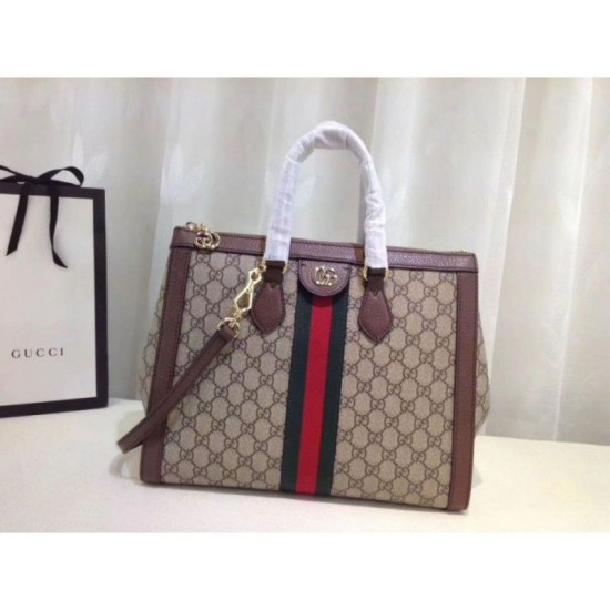 Ophidia GG borsa media con manico 524537 Caffè scuro