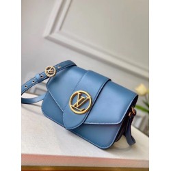 LV Pont 9 Borse Replica M55947 Blu