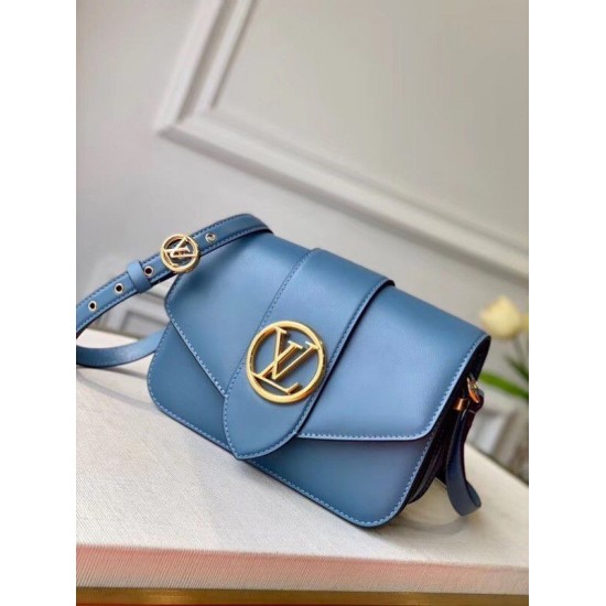 Cloni Firmate LV Pont 9 Borse Replica M55947 Blu imitazioni