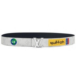 Pari all'originale replica Cintura Initiales 40mm Monogram M0162U Bianco imitazioni perfette