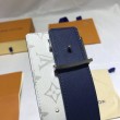 Pari all'originale replica Cintura Initiales 40mm Monogram M0162U Bianco