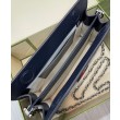 Borsa Replica 1:1 a tracolla piccola Gucci Ophidia GG 503877 blu scuro
