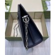 Borsa Replica 1:1 a tracolla piccola Gucci Ophidia GG 503877 blu scuro