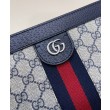 Borsa Replica 1:1 a tracolla piccola Gucci Ophidia GG 503877 blu scuro