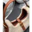Borsa Hobo YSL Saint Laurent Le Fermoir Shearling Merino 672615 Crema