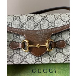 Replica Perfetta mini Gucci Horsebit 1955 699296 Marrone