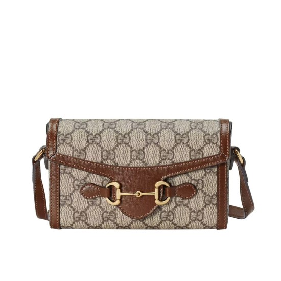 Replica Perfetta mini Gucci Horsebit 1955 699296 Marrone